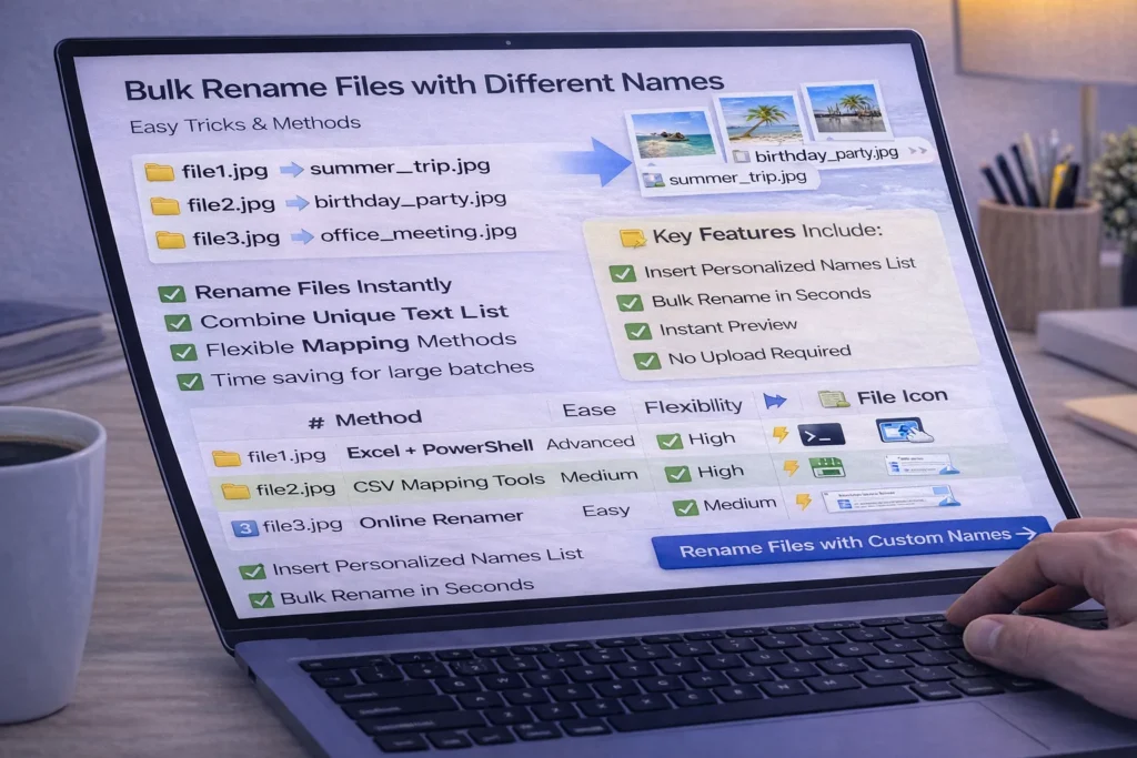 Bulk Rename Files with Different Names (Easy Tricks & Methods)