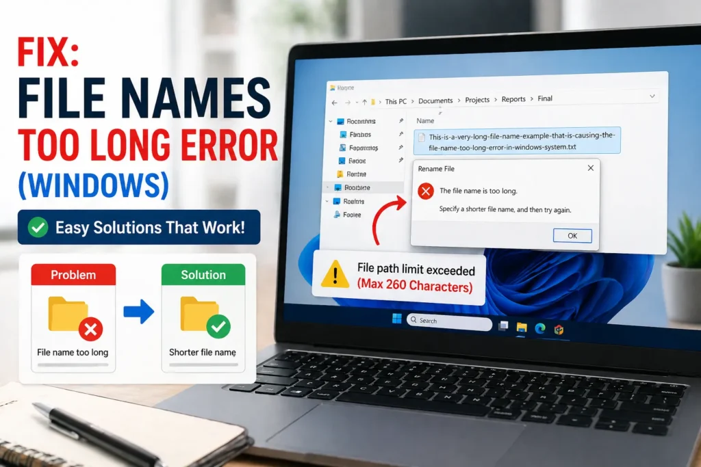 Fix File Names Too Long Error in Windows 