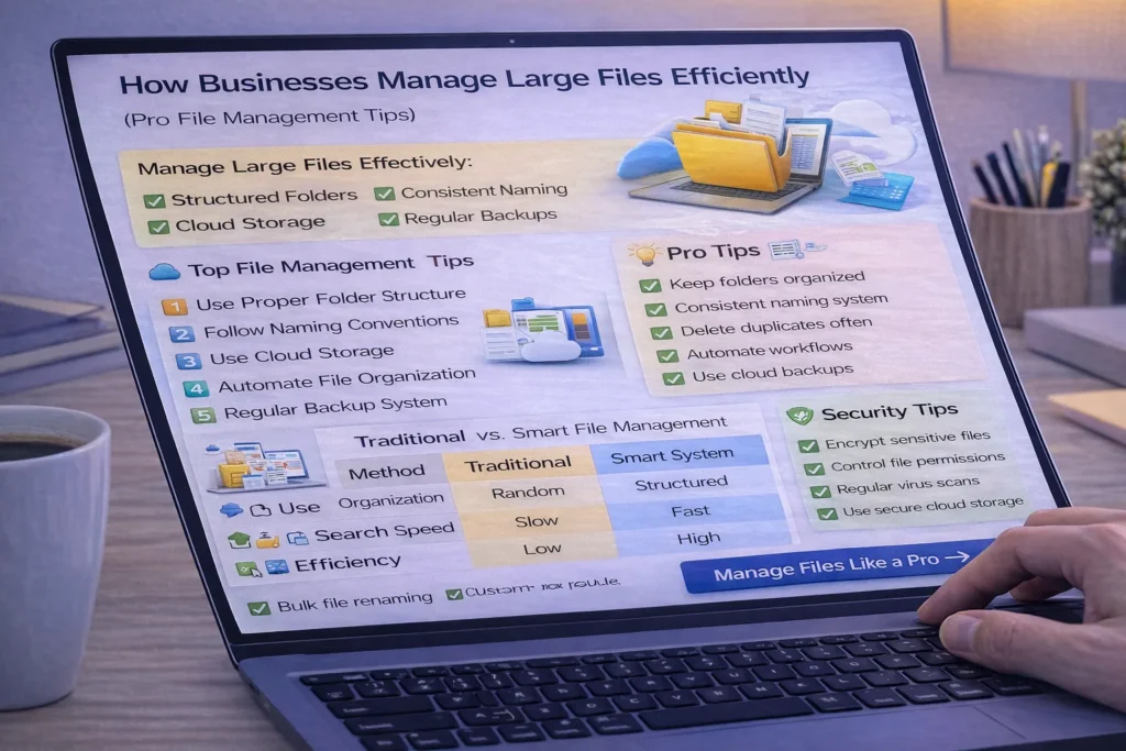 How Businesses Manage Large Files Efficiently