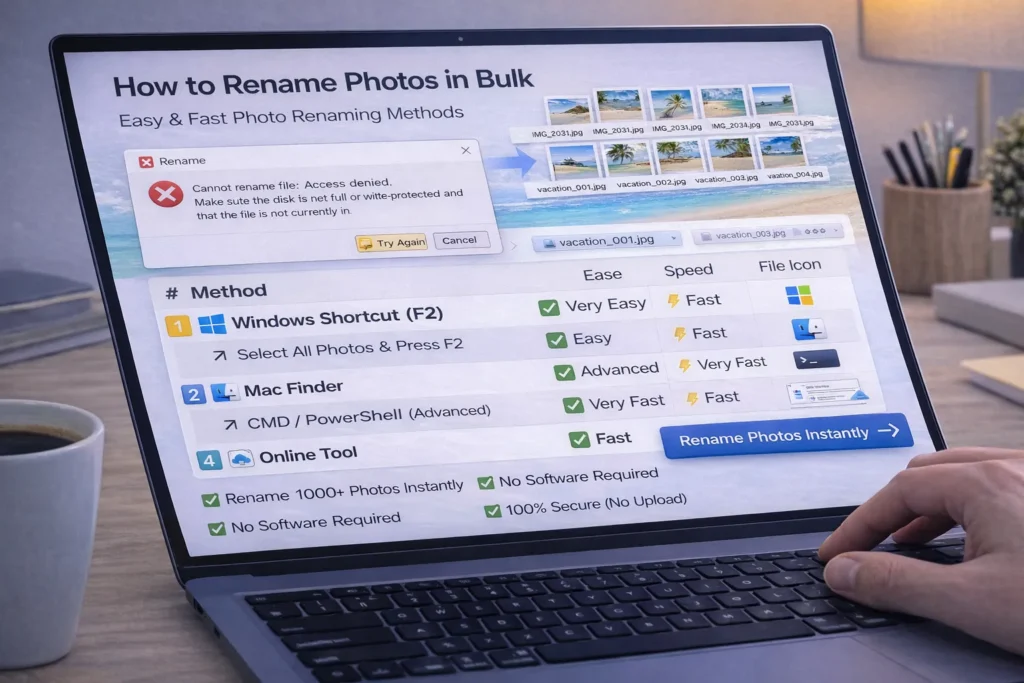How to Rename Photos in Bulk (Easy & Fast Methods)