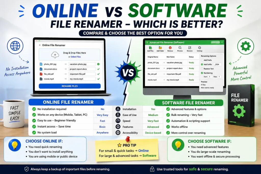 Online vs Software File Renamer – Which is Better