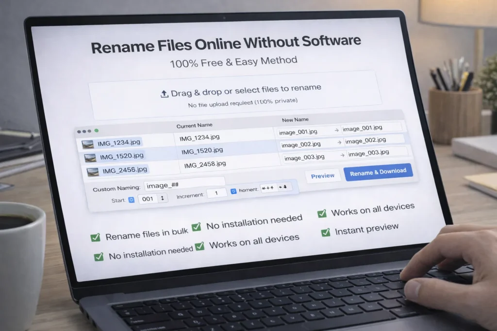 Rename Files Online Without Software
