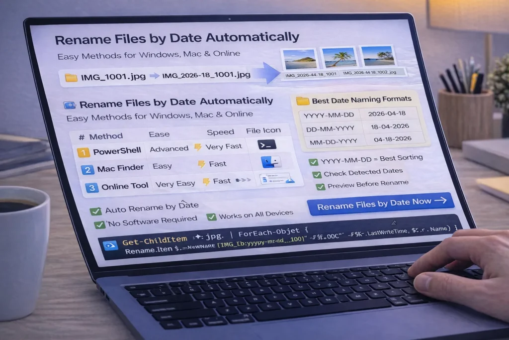 Rename Files by Date Automatically (Easy Methods for Windows, Mac & Online)