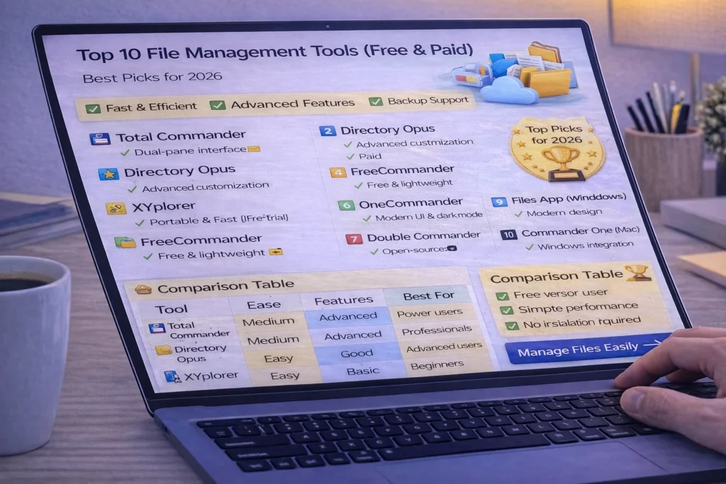 Top 10 File Management Tools (Free & Paid) – Best Picks for 2026