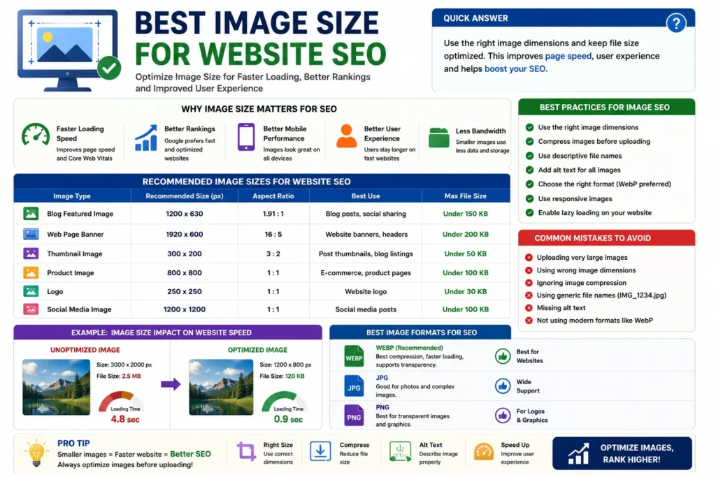 Best Image Size for Website SEO