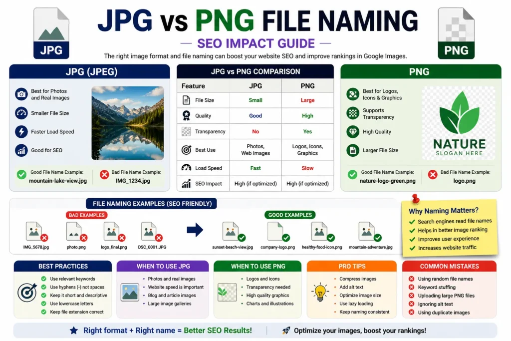 JPG vs PNG File Naming (SEO Impact Guide)