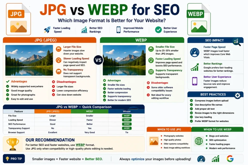 JPG vs WEBP for SEO – Which Image Format Is Better