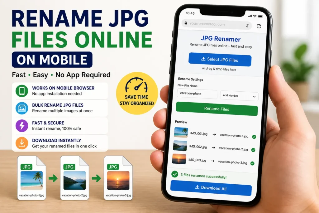 Rename JPG Files Online on Mobile