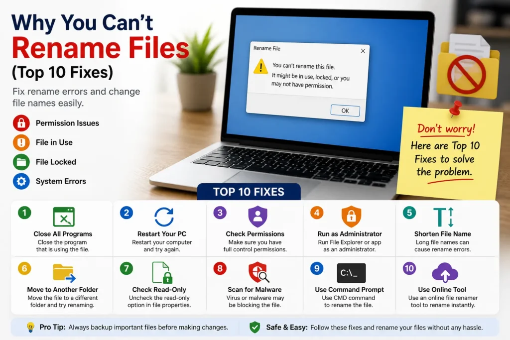 Why You Can’t Rename Files (Top 10 Fixes)