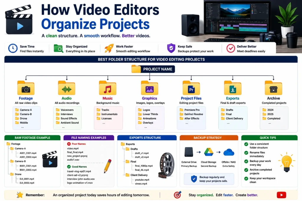 How Video Editors Organize Projects