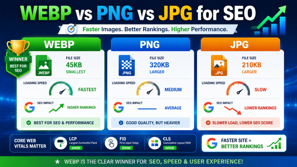 WEBP vs PNG vs JPG for SEO